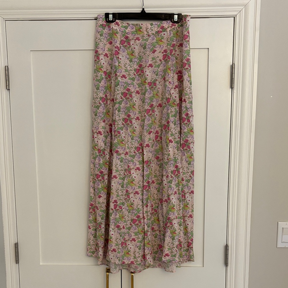 & Other Stories Pastel Floral Skirt in Pink Lavender Green
